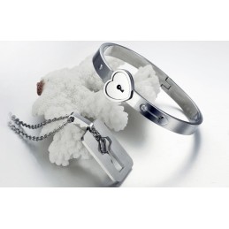 Brett Sortiment Av Lås I Titanarmband För Älskare