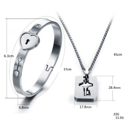 Brett Sortiment Av Lås I Titanarmband För Älskare