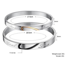 Pålitlig Kvalitets Älskling Titanarmband För Älskare