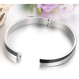 Stabil Kvalitet Titanarmband För Älskare Med Strass