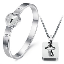 Högkvalitativt Låsformat Titanarmband För Älskare