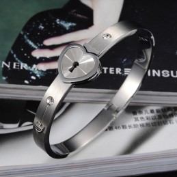 Högkvalitativt Låsformat Titanarmband För Älskare