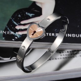 Högkvalitativt Låsformat Titanarmband För Älskare