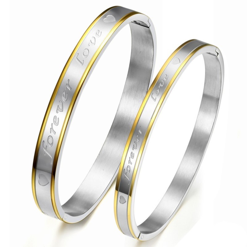 Stabil Kvalitet För Alltid Kärlek Titanarmband För Älskare Stabil Kvalitet För Alltid Kärlek Titanarmband För Älskare