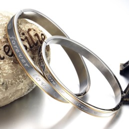 Stabil Kvalitet För Alltid Kärlek Titanarmband För Älskare