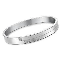Utmärkt Kvalitetskoncis Titanarmband För Älskare Med Strass