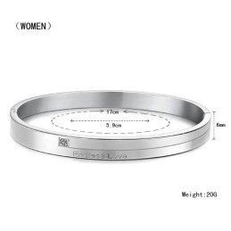 Utmärkt Kvalitetskoncis Titanarmband För Älskare Med Strass