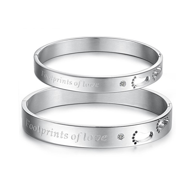 Utmärkt Kvalitets Titanarmband För Älskare Med Strass Utmärkt Kvalitets Titanarmband För Älskare Med Strass