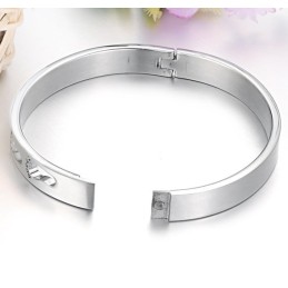 Utmärkt Kvalitets Titanarmband För Älskare Med Strass