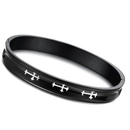 Hållbart Kors I Titanarmband För Älskare