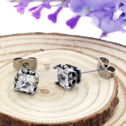 Stabila Titanörhängen Av Unisexkvalitet Med Diamanter