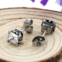 Stabila Titanörhängen Av Unisexkvalitet Med Diamanter