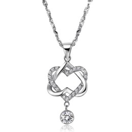 Halsband Med Platinaplätering I Titan Och Knut Av Stabil Kvalitet
