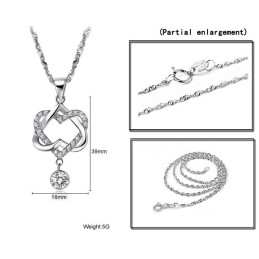 Halsband Med Platinaplätering I Titan Och Knut Av Stabil Kvalitet