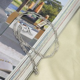 Stabilt Kvalitetshalsband För Kvinnor I Platinaplätering Av Titan Med Diamanter