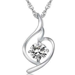 Drottningen Av Kvalitetskvinnligt Mode I Platinapläterat Titanhalsband Med Diamanter