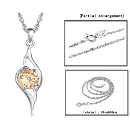 Kvalitets- Och Kvantitetsgaranterat Platinapläterat Titanhalsband Med Diamanter För Kvinnor