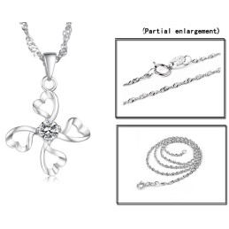 Högkvalitativt Halsband I Titan Med Platina Och Diamanter För Kvinnor