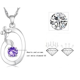 Elegant Platinapläterad Titanhalsband Av Utmärkt Kvalitet För Kvinnor