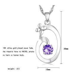 Elegant Platinapläterad Titanhalsband Av Utmärkt Kvalitet För Kvinnor