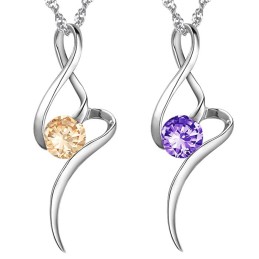 Säljer Bra Över Hela Världen För Kvinnor I Lila Platinapläterat Titanhalsband Med Diamanter