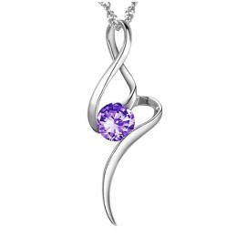 Säljer Bra Över Hela Världen För Kvinnor I Lila Platinapläterat Titanhalsband Med Diamanter