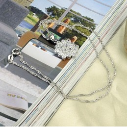 Kvalitets- Och Kvantitetsgaranterat Halsband Med Stjärnfärgad Platinaplätering I Titan För Kvinnor