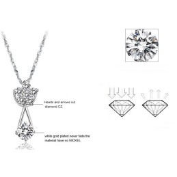 Pålitligt Prestanda Halsband För Kvinnor I Platinapläterat Titan Med Diamanter
