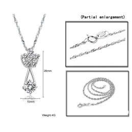 Pålitligt Prestanda Halsband För Kvinnor I Platinapläterat Titan Med Diamanter