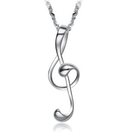 Halsband Med Platinaplätering I Titan Och Pålitligt Rykte För Kvinnlig Musiknotation