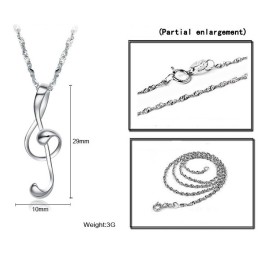 Halsband Med Platinaplätering I Titan Och Pålitligt Rykte För Kvinnlig Musiknotation