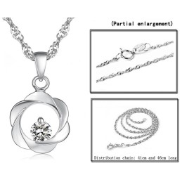 Kvalitets- Och Kvantitetsgaranterat Elegant Halsband I Platinapläterad Titan Med Diamanter För Kvinnor