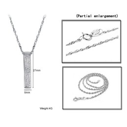 Brett Utbud Av Platinapläterat Titanhalsband För Kvinnor