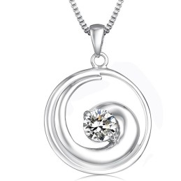 Högkvalitativt Halsband I Titan Med Platina Och Diamanter För Kvinnor