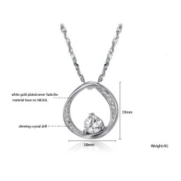Stabil Kvalitet För Kvinnor, Kortfattat Platinapläterat Titanhalsband