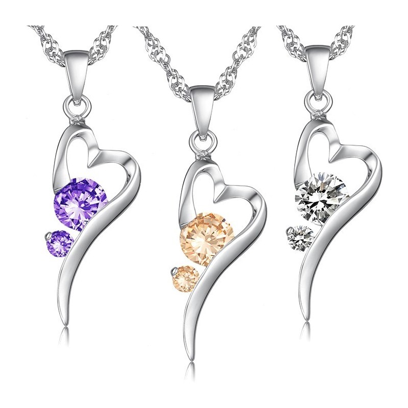 Brett Utbud Av Platinapläterat Titanhalsband Med Diamanter För Kvinnor Brett Utbud Av Platinapläterat Titanhalsband Med Diamanter För Kvinnor