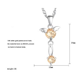 Kvalitets- Och Kvantitetsgaranterat Platinapläterat Titanhalsband Med Diamanter För Kvinnor