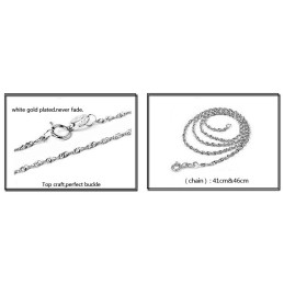 Högkvalitativt Halsband I Titan Med Fjäderform Och Platinaplätering För Kvinnor