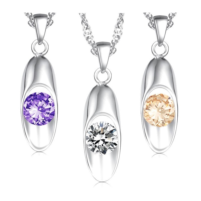 Kvalitets- Och Kvantitetsgaranterat Platinapläterat Titanhalsband Med Diamanter För Kvinnor Kvalitets- Och Kvantitetsgaranterat Platinapläterat Titanhalsband Med Diamanter För Kvinnor