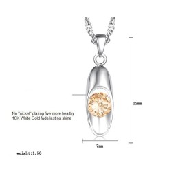 Kvalitets- Och Kvantitetsgaranterat Platinapläterat Titanhalsband Med Diamanter För Kvinnor