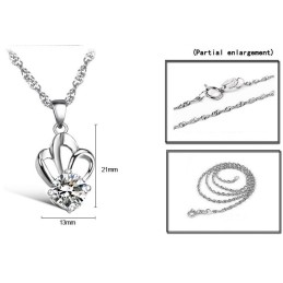 Lättanvänt Halsband För Kvinnor Med Allergivänligt Platinapläterat Titan Och Strass