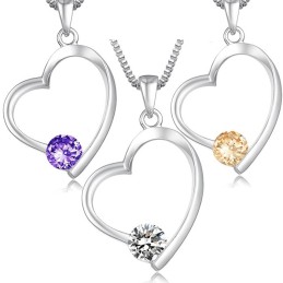 Brett Utbud Av Platinapläterat Titanhalsband Med Diamanter För Kvinnor
