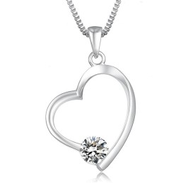 Brett Utbud Av Platinapläterat Titanhalsband Med Diamanter För Kvinnor