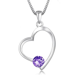 Brett Utbud Av Platinapläterat Titanhalsband Med Diamanter För Kvinnor