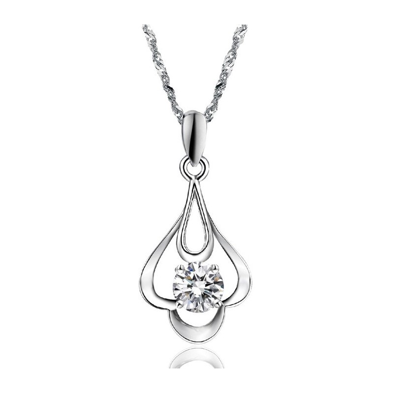 Kvalitets- Och Kvantitetsgaranterat Platinapläterat Titanhalsband Med Diamanter För Kvinnor Kvalitets- Och Kvantitetsgaranterat Platinapläterat Titanhalsband Med Diamanter För Kvinnor