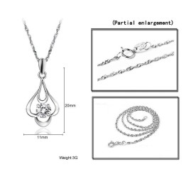 Kvalitets- Och Kvantitetsgaranterat Platinapläterat Titanhalsband Med Diamanter För Kvinnor