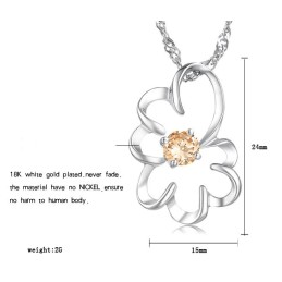 Brett Utbud Av Lila Platinapläterad Titanhalsband Med Diamanter För Kvinnor