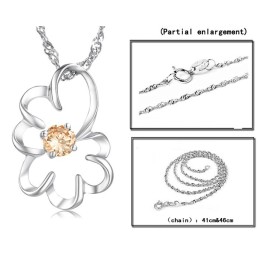 Brett Utbud Av Lila Platinapläterad Titanhalsband Med Diamanter För Kvinnor
