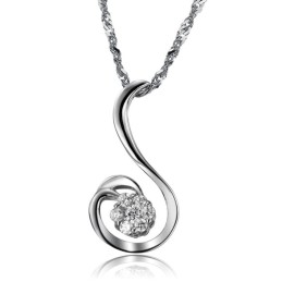 Högkvalitativt Halsband I Titan Med Phoenix-Formad Platinaplätering För Kvinnor