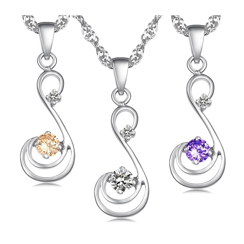 Kvalitets- Och Kvantitetsgaranterat Platinapläterat Titanhalsband Med Diamanter För Kvinnor Kvalitets- Och Kvantitetsgaranterat Platinapläterat Titanhalsband Med Diamanter För Kvinnor